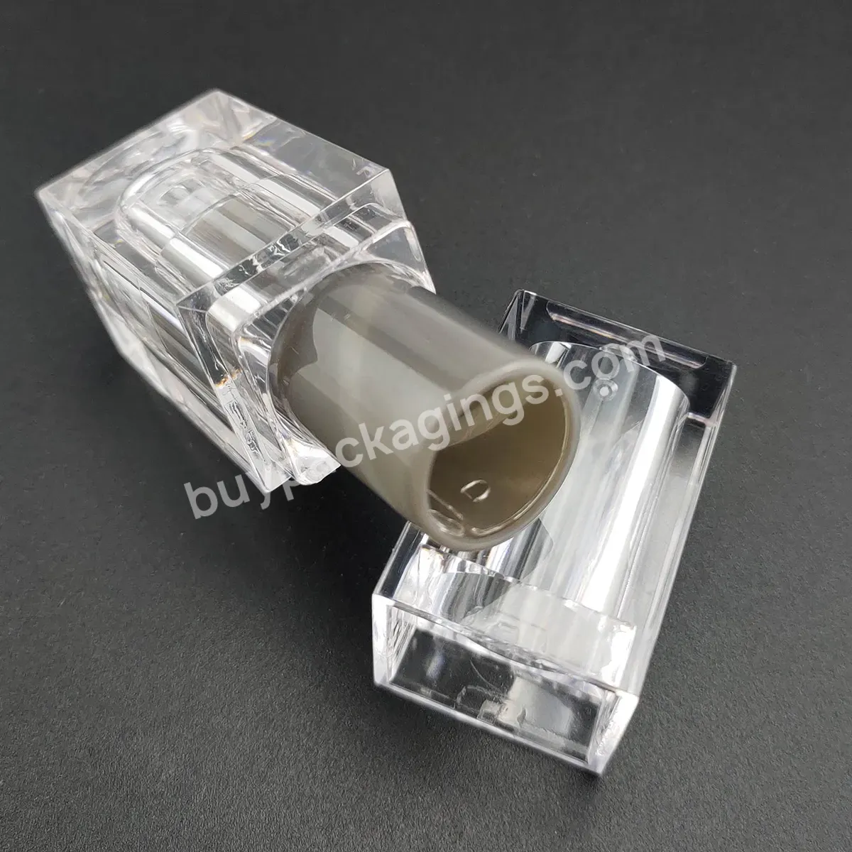 Square Lipstick Empty Case And Tube Plastic Unique Lipstick Tube Nice Mini Lipstick Container Replacement Core - Buy Replacement Core Empty Plastic Lip Balm Tube Cosmetic Container Makeup Packaging Lipstick Tubes Custom Logo Design,Lipstick Tube Lip