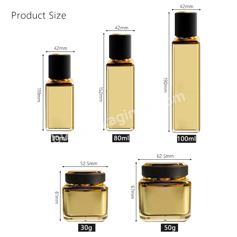 Square Luxury Empty Design Lotion Bottles With Gold Pump Acrylic Cosmetic Bottle/cream Jar Lotion Pump Bottle Cream