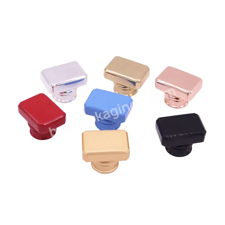 Square Shape Mixture Gold And White Die Casting Cap Zamac Cap For Fea 15 Glass Perfume Bottle - Buy Metal Perfume Cover,Zinc Alloy Perfumes Caps,Cap Of Perfume.