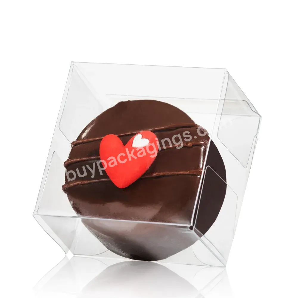 Square Transparent Pvc Box Party Jewelry Candy Plastic Storage Box Clear Plastic Macaron Gift Packaging Boxes Case