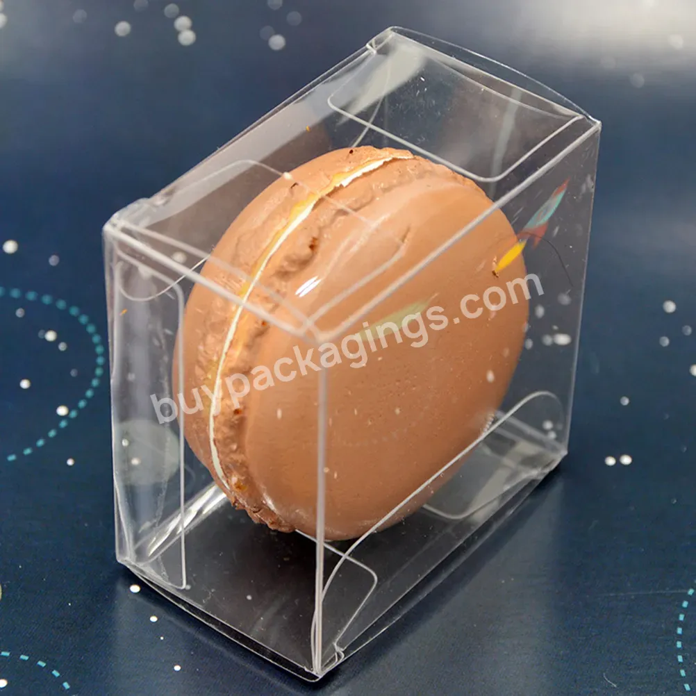 Square Transparent Pvc Box Party Jewelry Candy Plastic Storage Box Clear Plastic Macaron Gift Packaging Boxes Case