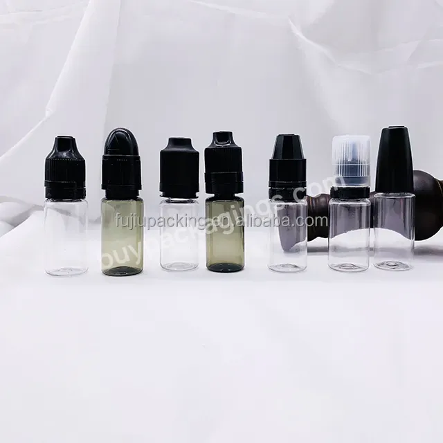 Squeezable Pet Plastic Dropper Bottles Chemical 10ml 15ml 20ml 30ml Transparent Plastic Refillable Eye Dropper Bottles