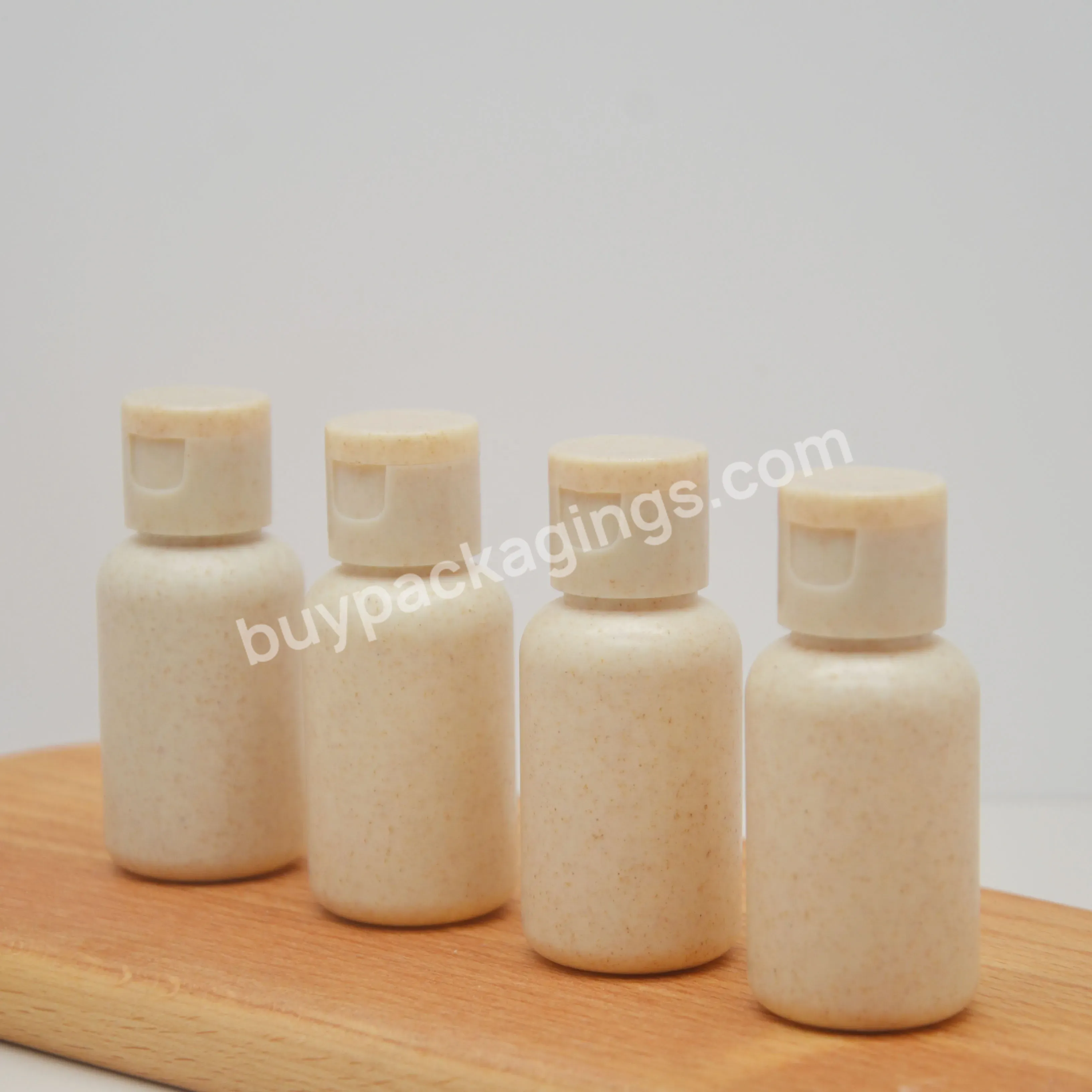 Squeeze Flip Top Bottle Cosmetic Exclusively Provided By The Hotel Recyclable Biodegradable Plastic Wheat Straw Plastic 30ml