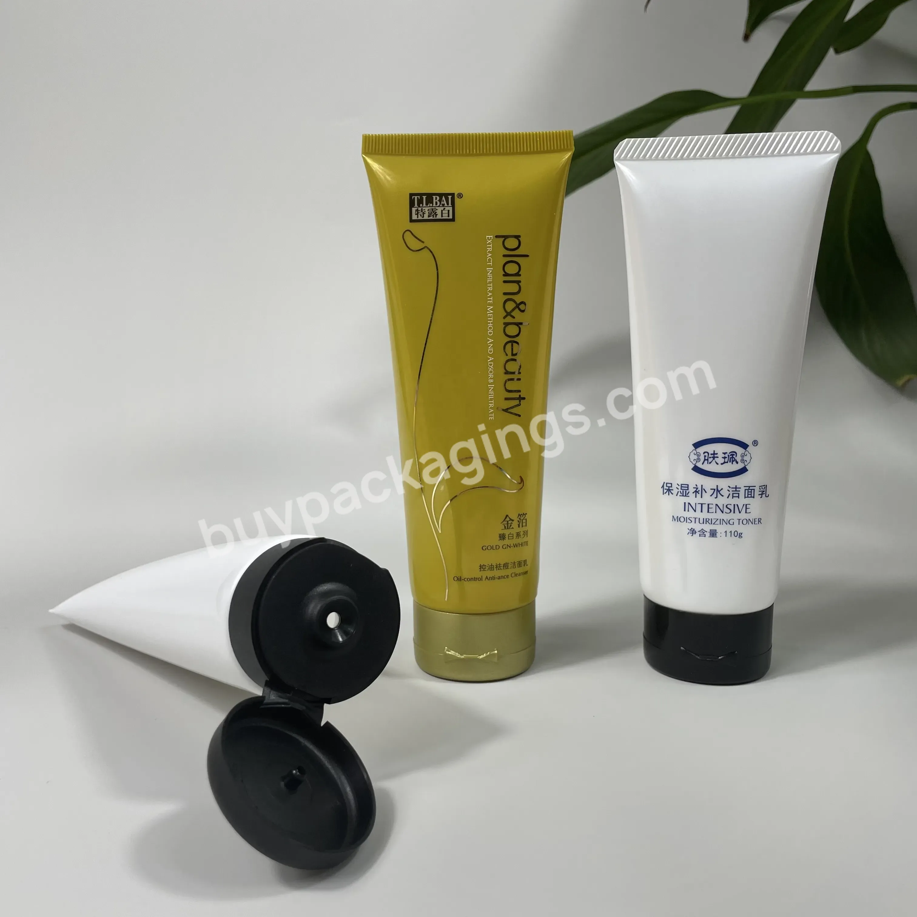 Squeeze Tube Eco Friendly Biodegradable Plastic Hand Bb Cream Body Lotion Flip Top Cosmetic Plastic Squeeze Tube Packaging