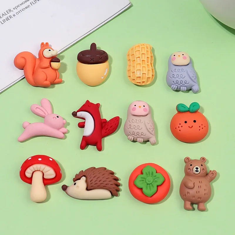 Squirrel Mushroom Cat head eagle Fox Hedgehog Animal refrigerator magnet PVC souvenir refrigerator magnet