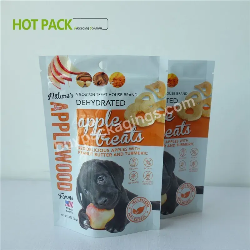 Stand Up Organic Pet Food Bag / Plastic Dog Treat Packaging