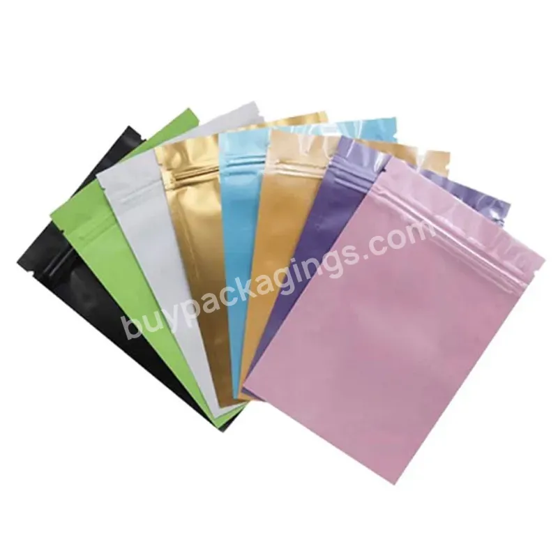 Stand Up Pouch Three-side Sealing Bag Aluminium Foil For Consumer Electronics Mylar Bag Zipper