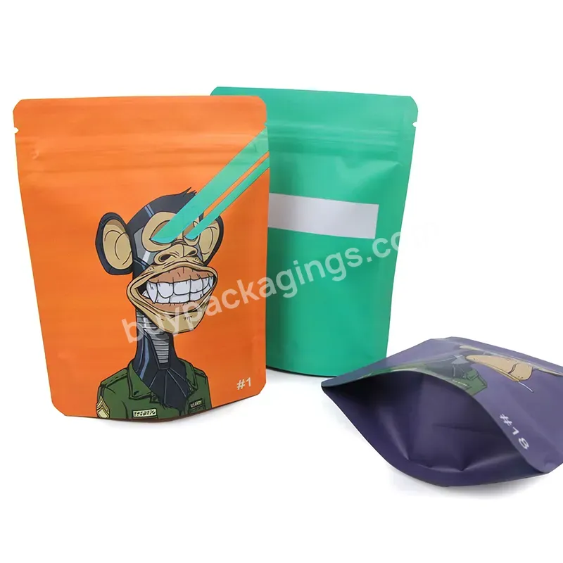 Stand Up Smell Proof Sealability Standing Pouch Zipper Custom Design Your Own 35g Mylar Food Packaging Print Mylar Bags