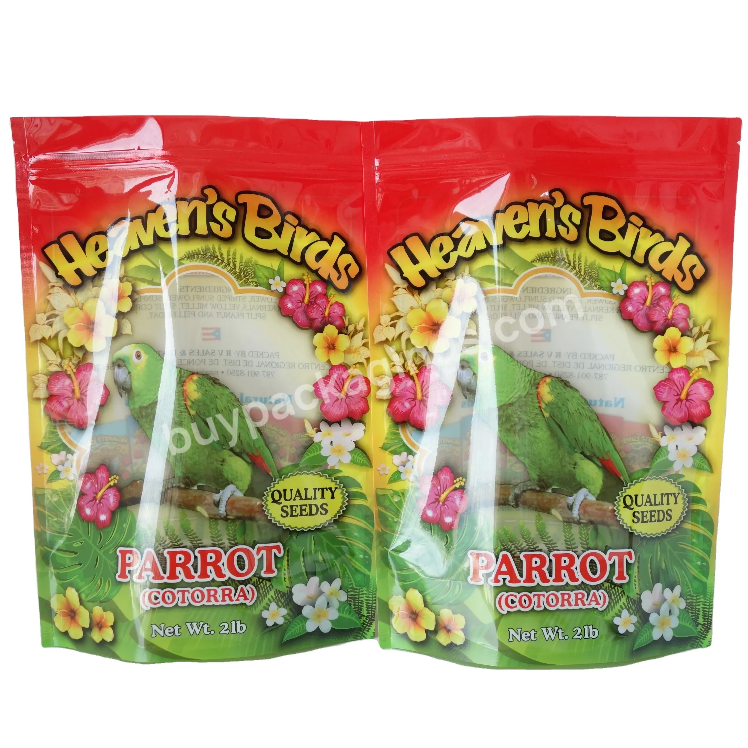 Stand Up Zip Printed Logo Plastic Packaging Food Bag Customized Pouch With Window