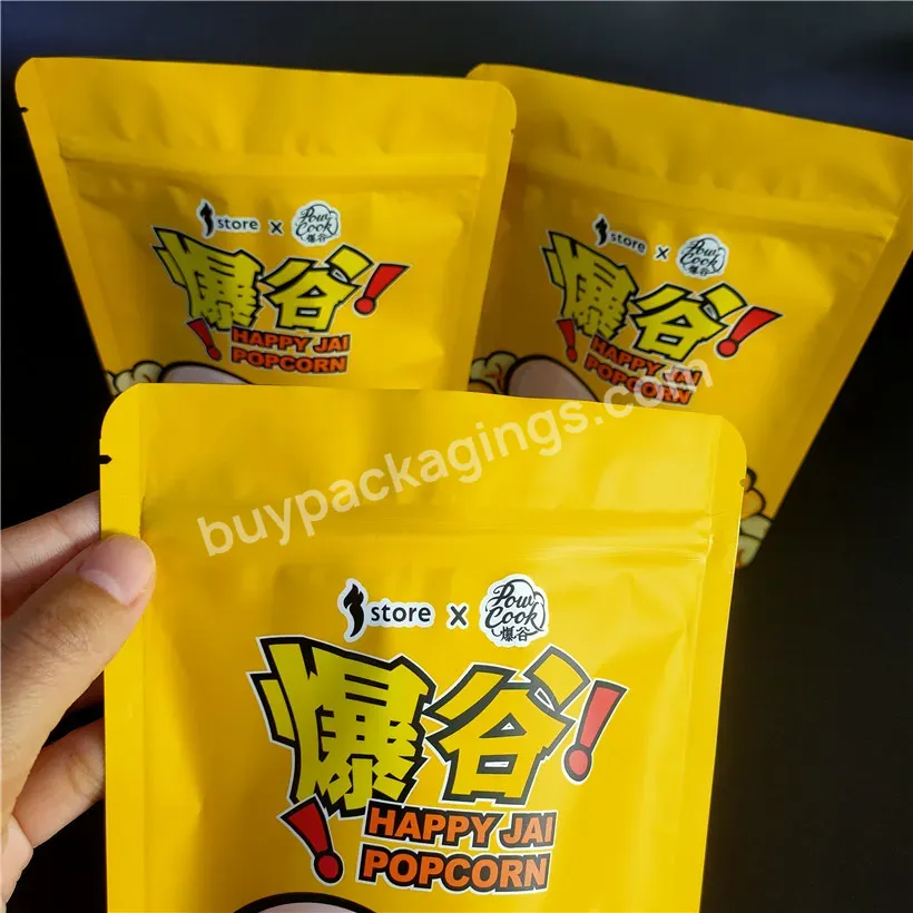 Stand Up Zipper Plastic Packing Bags For Dried Fruit Snack Sugar Candy Nut Popcorn Pouch Packaging Design