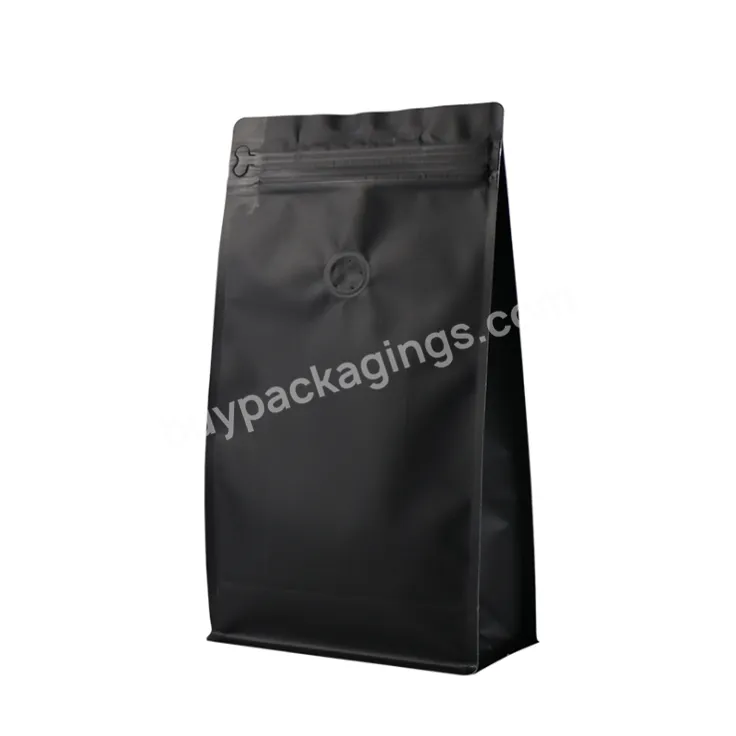 Stand Up Zipper Square Flat Bottom Coffee Pouch