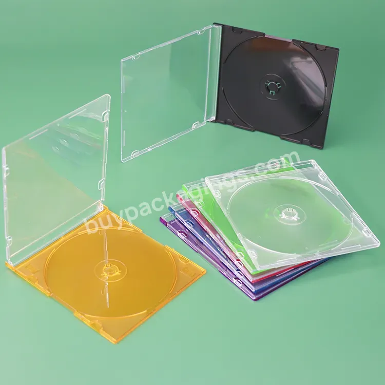 Standard C-shell Blank Cd Packaging Box Transparent Plastic Ps Display Single Disc Cd Case Jewel Box