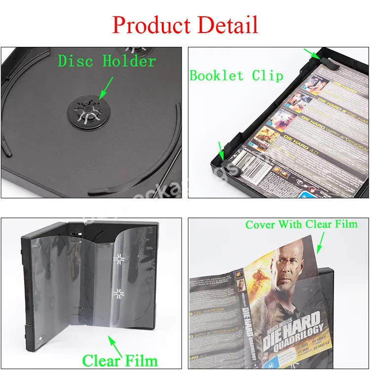 Standard Plastic Dvd Box Size 22mm 33mm 14mm Vcd Cd Dvd Case Pp Cd Storage Box Wholesale 27mm Disc Packaging Case