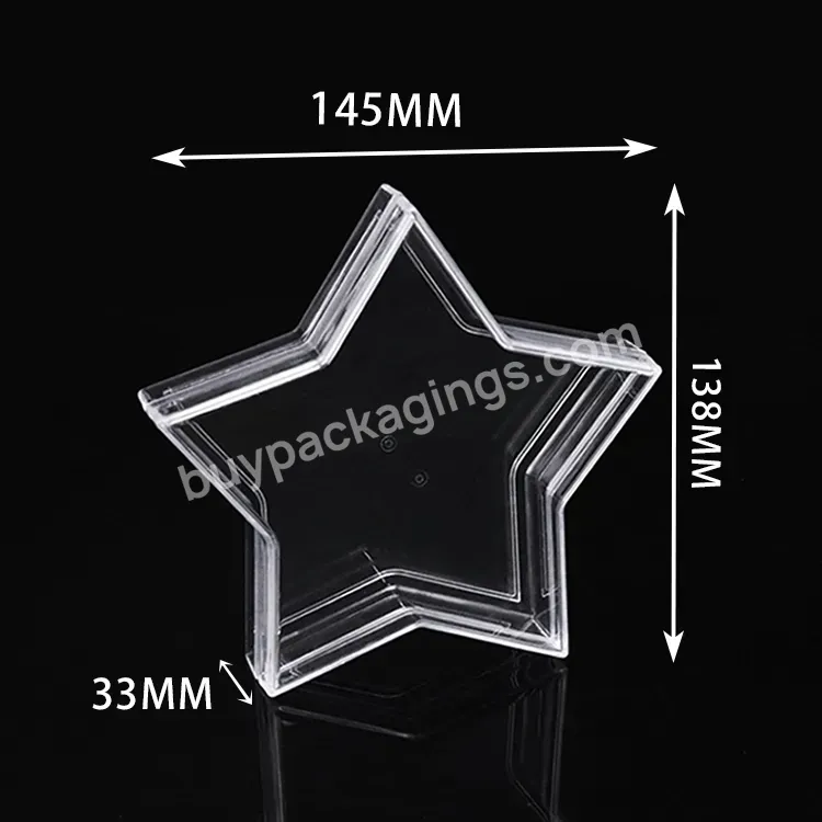 Star Shape Snack Candy Food Boxes Sweet Cookie Container Boxs Plastic Dry Fruit Container Cookie Choclates Sweets Case