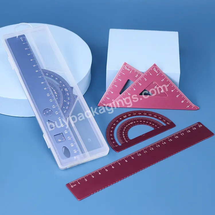 Stationary Accessories School Supplies Mathematical Set Drafting Ruler Protractor Aluminum Ruler Math Geometry Tool Ruler Set - Buy Math Geometry Tool Ruler Set,Geometry Set,Drafting Ruler.