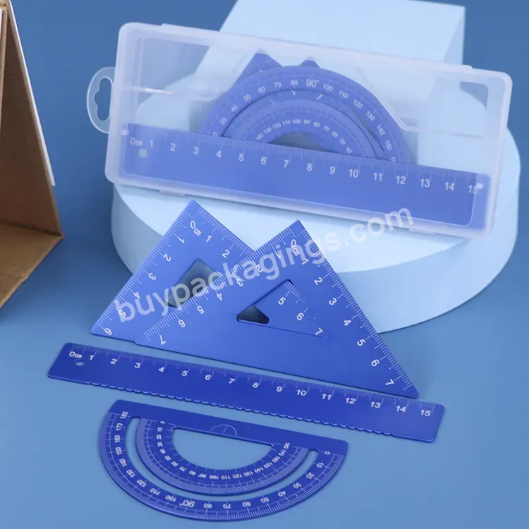 Stationery Supplies Case Storage Protractor And Ruler Set Math Tools Set Plastic Boxes Drafting Ruler Case Geometry Kit Set Box - Buy Geometry Kit Set Box,Math Tools Set,Drafting Ruler Case.