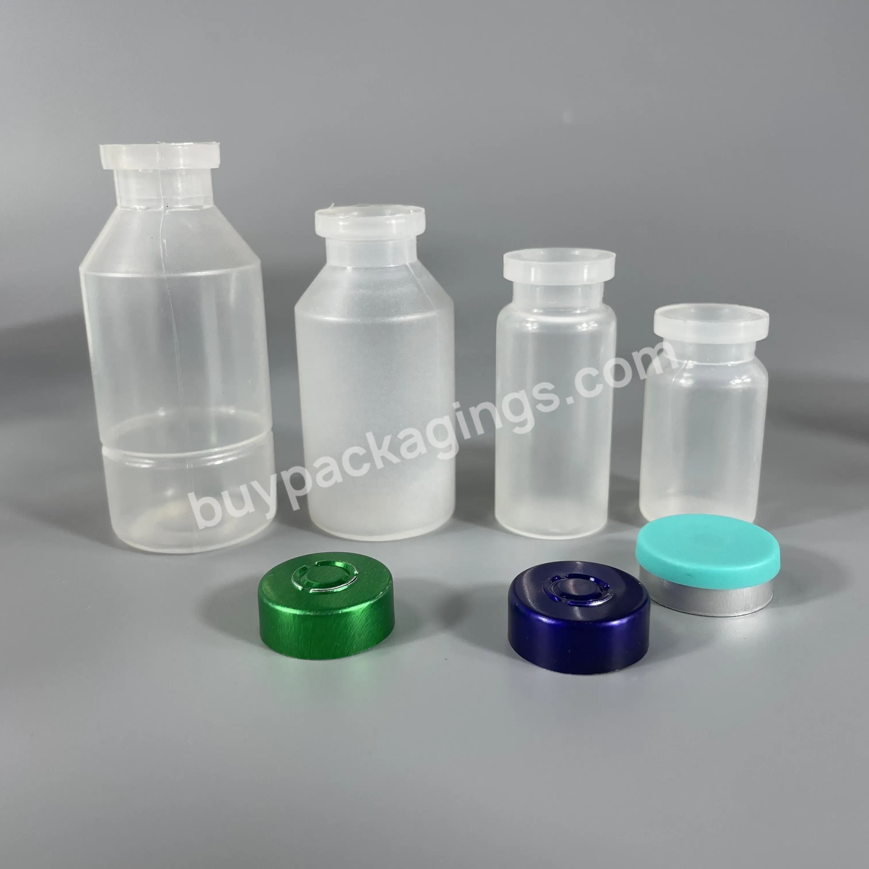 Sterile Veterinary 20ml 40ml Matte Pp Plastic Transparent Animal Medicine Vials Frost Vaccine Injection Bottle With Rubber 50ml