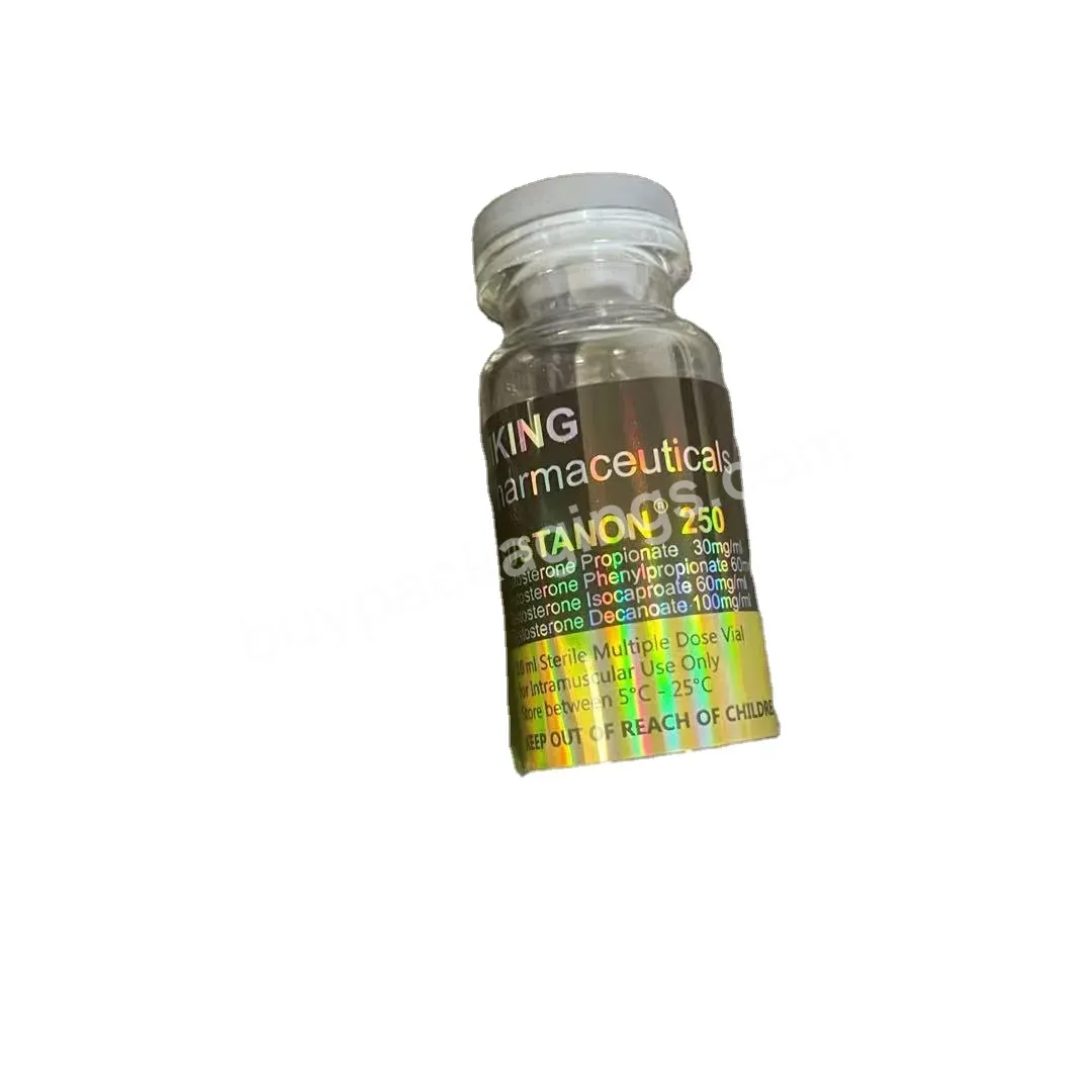 Steriod Vial Labels Stickers Packaging Custom Brand Name Viking Pharmaceutical Hologram 10ml Vial Labels