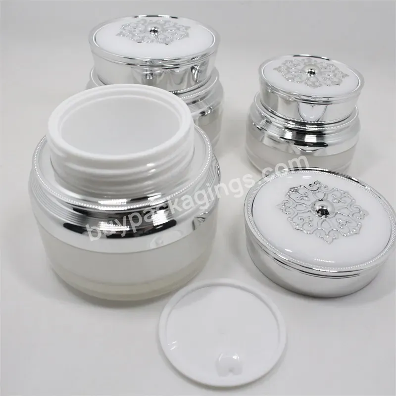 Stock 10g 20g 30g 50g Skin Care Plastic Cosmetic Luxury Empty Acrylic Cream Jar Square