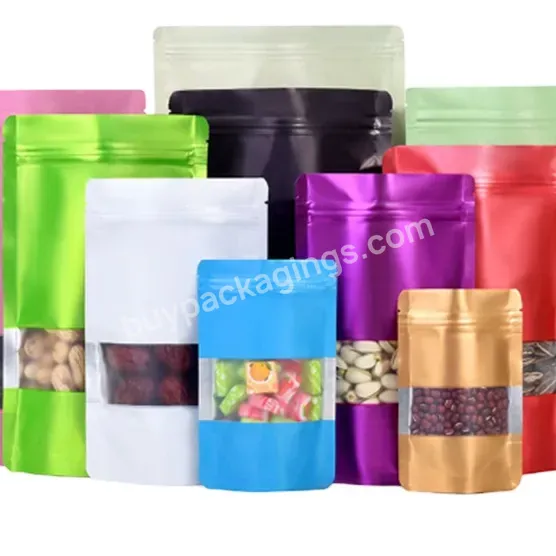 Stock Aluminum Pouch Packaging Stand Up Plastic Coffee Bag With Zip Lock