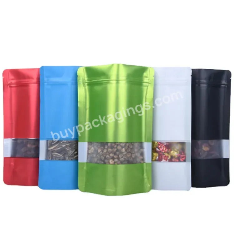 Stock Aluminum Pouch Packaging Stand Up Plastic Coffee Bag With Zip Lock