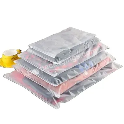 Stock Clear Plastic Lock Printed Poly Bags Custom Logo Frosted Pe Zipper Bag