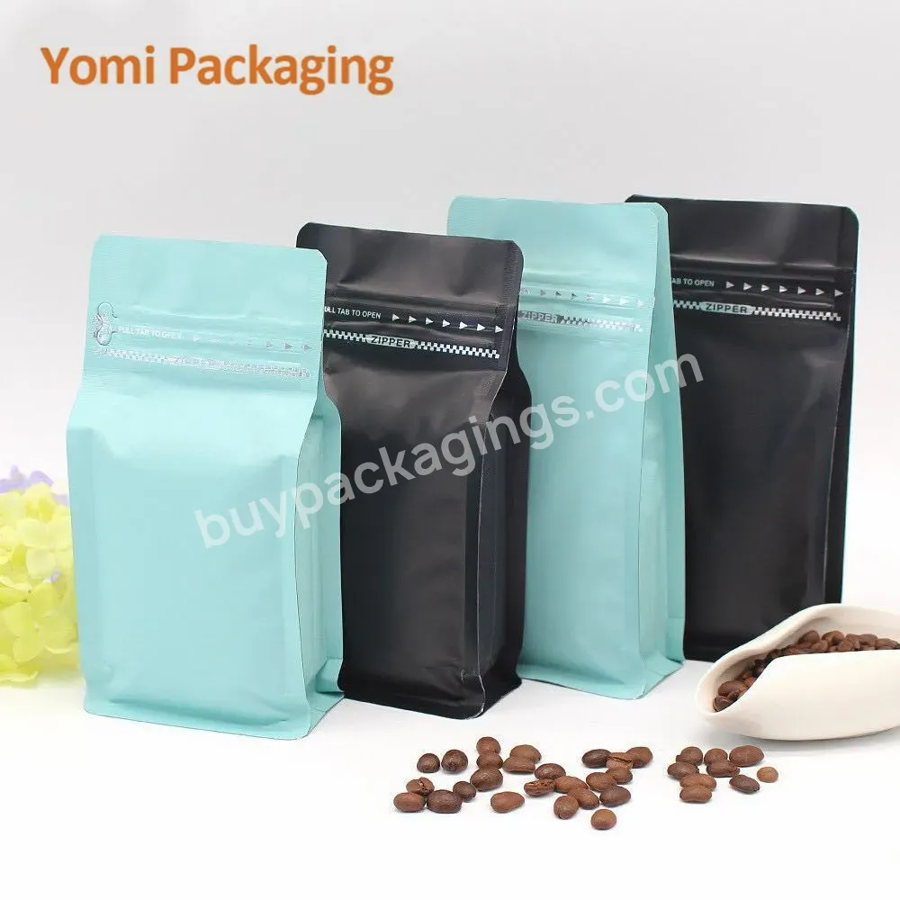Stock Coffee Packaging Bags With Valve Ziplock Coffee Bag For Coffee Bean Packaging