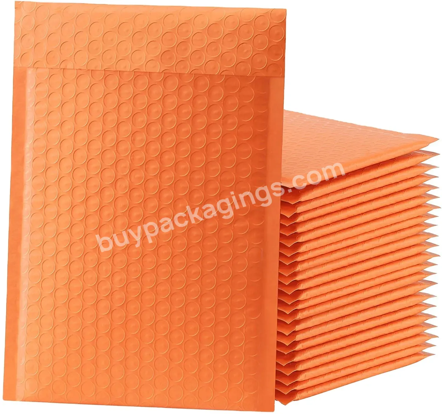 Stock Eco-friendly Custom Colorful Orange Size Envelopes Bubble Bag Custom Bubble Mailers Padded Envelopes