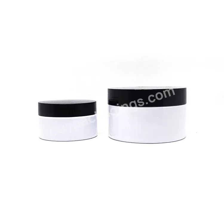 Stock Empty Pet Plastic 50ml 100ml 120ml 150ml 200ml 500ml White Cosmetic Jar For Cream Cosmetic Packaging Containers