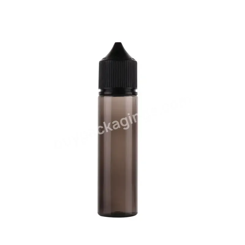 Stock Essential Oil Pet Bottles 60ml V3 Short Version Plastic Juice Dropper Bottles For Dropper Liquid Squeeze Bottle