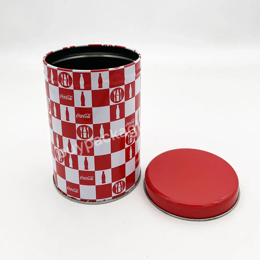 Stock Gift Tin Box With Round Shaped