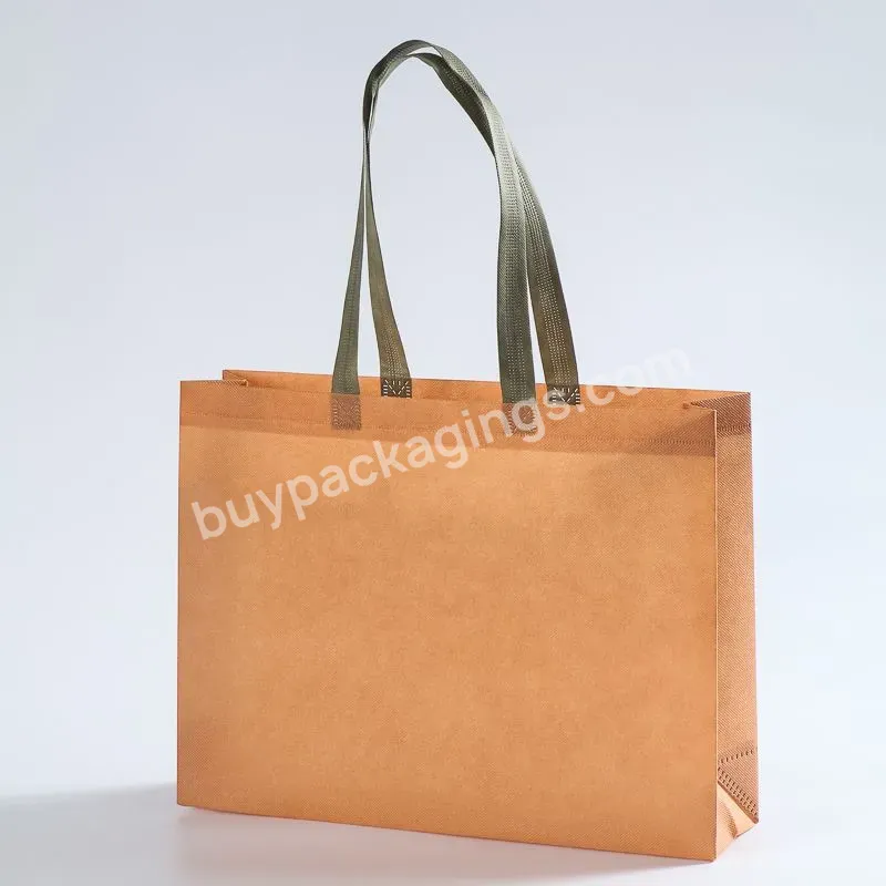 Stock Popular Recommendation Eco Recycle Waterproof And Leakproof Foldable L Non Woven Bag For Food Packing And Shopping - Buy Pp Non Woven Stock Bag For Shopping,Custom Printing Shopping Handle Non Woven Bag,Customized Printing Logo Non Woven Bag.