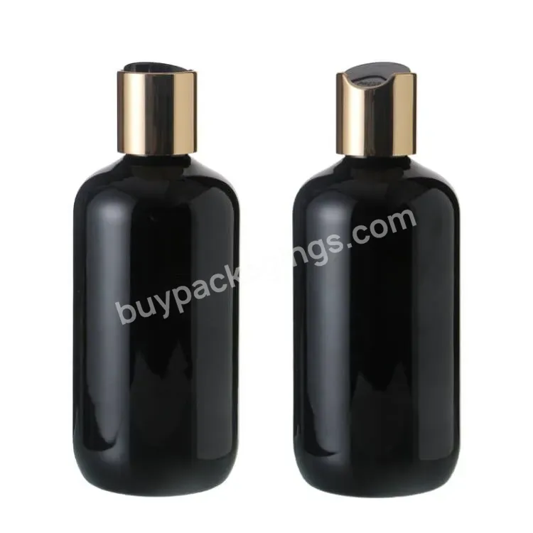 Stock Shower Gel Bottle Hair Conditioner Pet Plastic Shampoo Bottle With 24/410 Aluminum Disc Top Cap