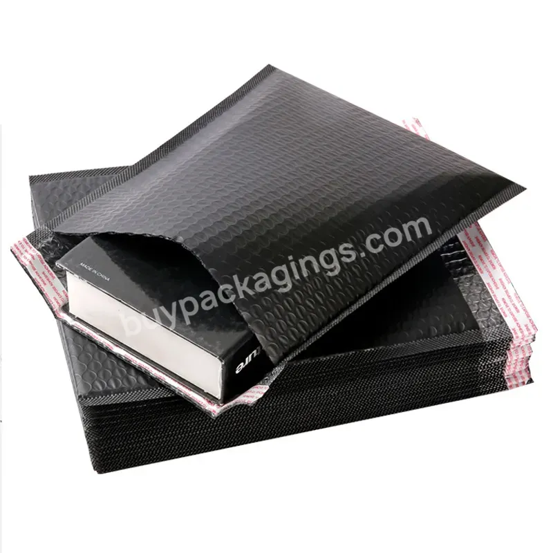 Stock Sizes Waterproof Padded Envelopes Black Bubble Mailers Customized Logo Self Seal Protective Packaging Poly Bubble Bags