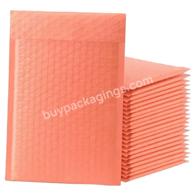 Stock Wholesale Eco Friendly Postage Bag Orange Poly Bubbles Mailer Free Sample 6x10 Custom Printing Bubble Mailer