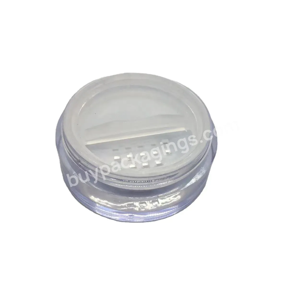 Stock Wholesale Products 5g 10g 20g Ps Clear Cosmetic Loose Powder Locking Sifterjar