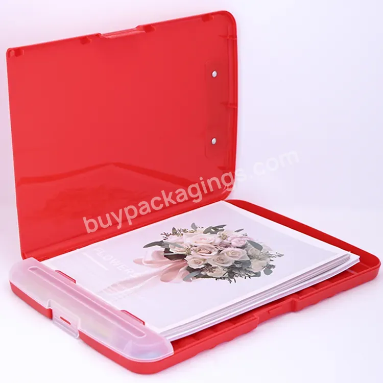 Storage A4 Clipboard Pp Plastic Wholesale Packaging Boxes Custom Box File Storage Case With Lid Plastic File Storage Box - Buy Plastic File Storage Box,File Storage Box With Lid,A4 Clipboard.