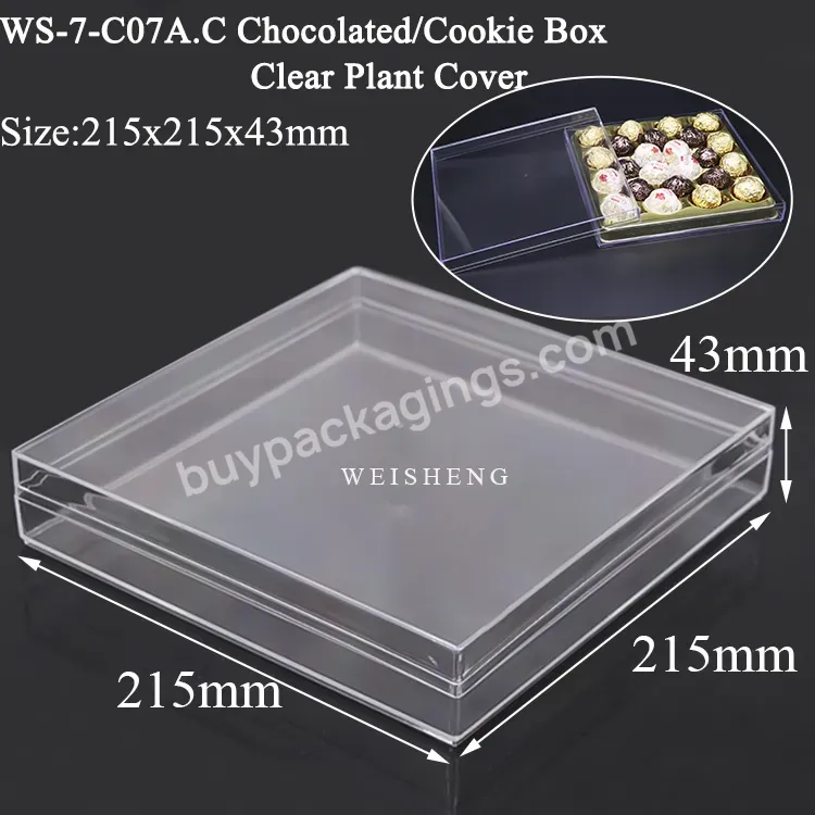 Storage Cake Boxes Transparent Plastic Container For Food Cookie Biscuit Snack Suppliers Packaging Easter Chocolate Candy Case