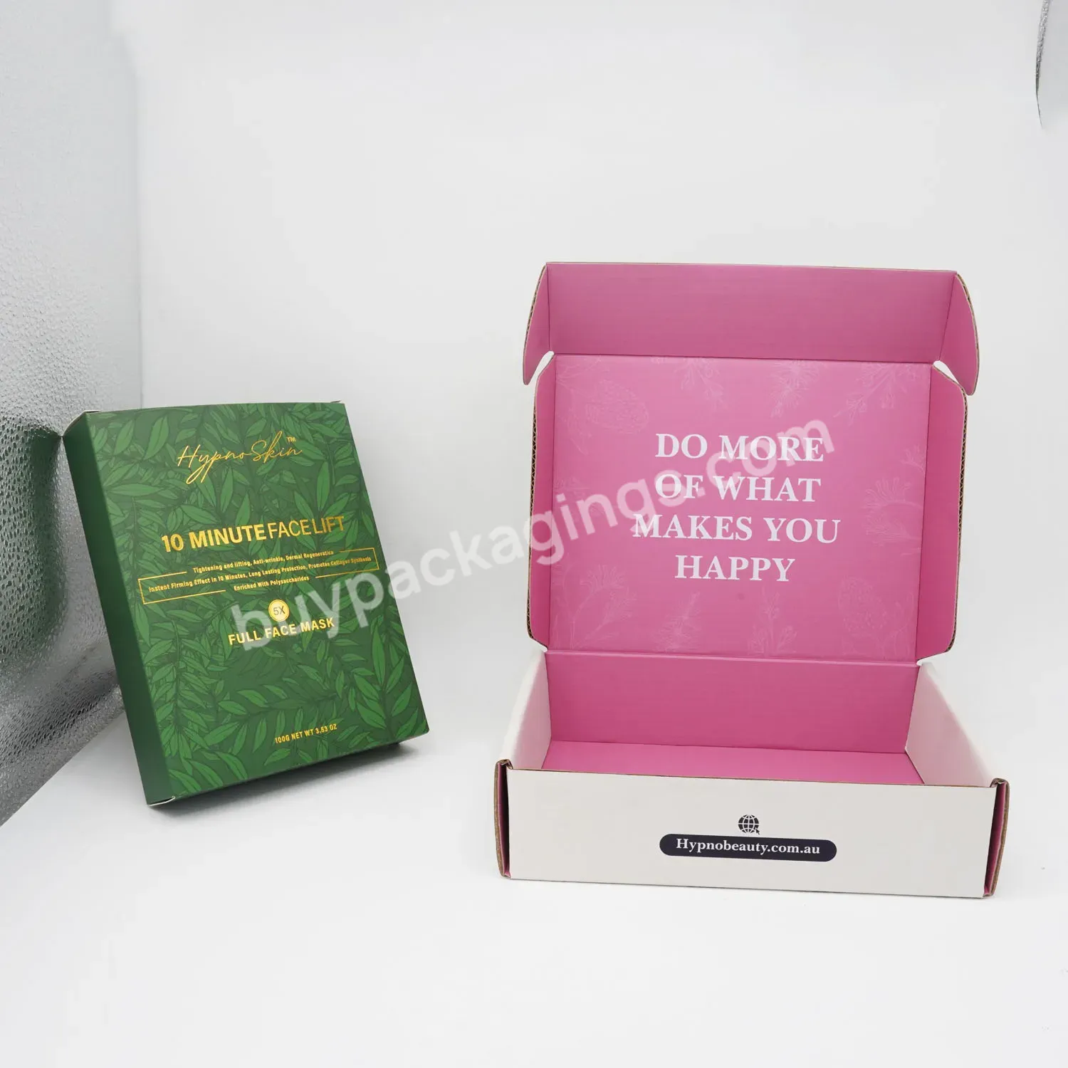 Storage Corrugated Paper Small Box Packaging Custom Printing Logo Pink Cardboard Shipping Boxes