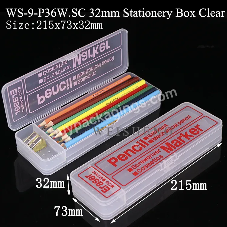 Storage Stationary Accessories Marker Pen And Pencil Case Ballpoint Pen Collection Box School Clear Pencil Case