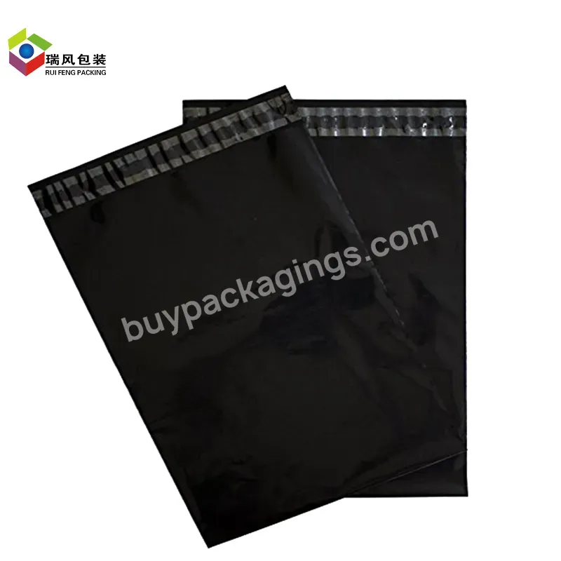 Strong 10*13 Plastic Printed Packing Bags Black Courier Envelope Apparel Shipping Bag For Shop