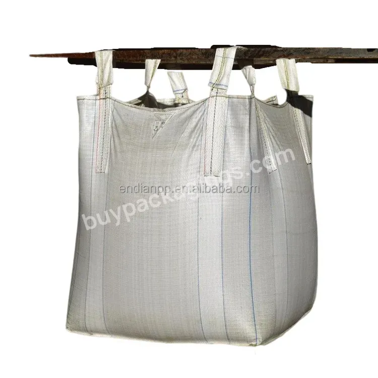 Strong Durable Pp 2 Ton Bag Fibc Big Jumbo Bulk Container Bags For Sand Ore Cement Concrete