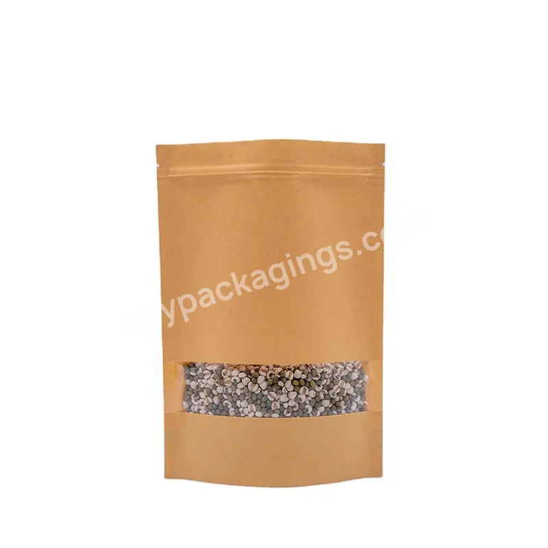 Strong Sealabl Paper Bags Ziplock Stand Up 23*33+5 Food Grade Window Take Away Paper Bag - Buy Take Away Paper Bag,Paper Ziplock Bag,Sealable Paper Bags.