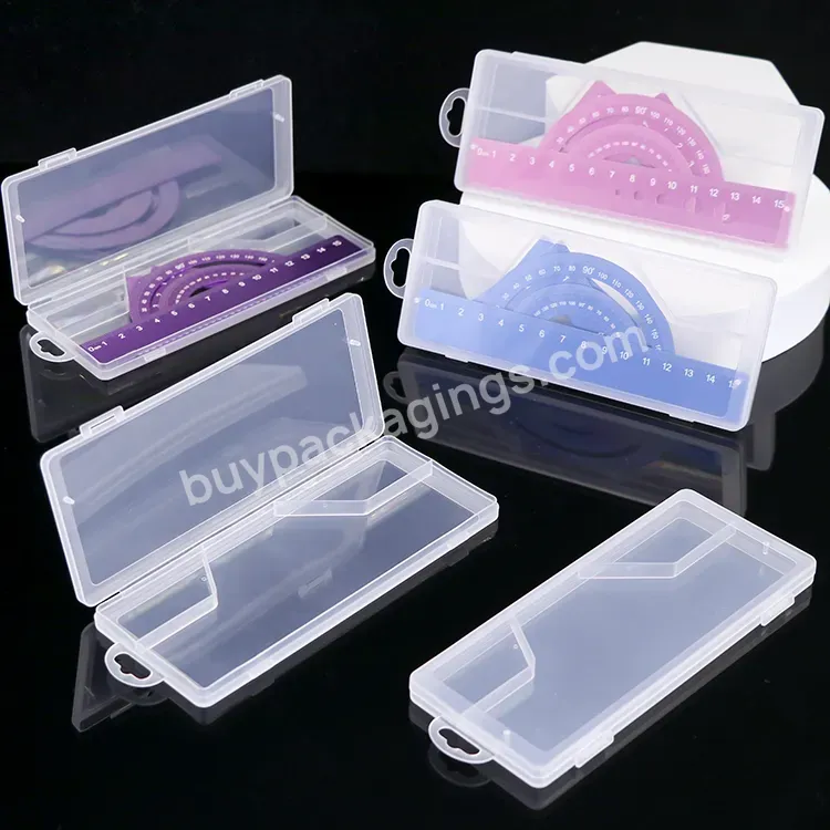 Student Supplies Custom School Stationery Compass Set In Plastic Box Plastic Transparent 4 Pcs Ruler Math Geometry Case - Buy Compass Set In Plastic Box,Custom Ruler Box,Math Geometry Ruler Box.