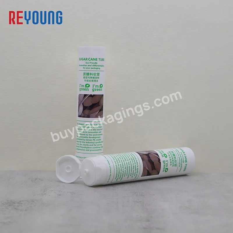 Sugarcane Biodegradable PLA Packaging Tube Offset Printing Plastic Tubes For Cosmetics