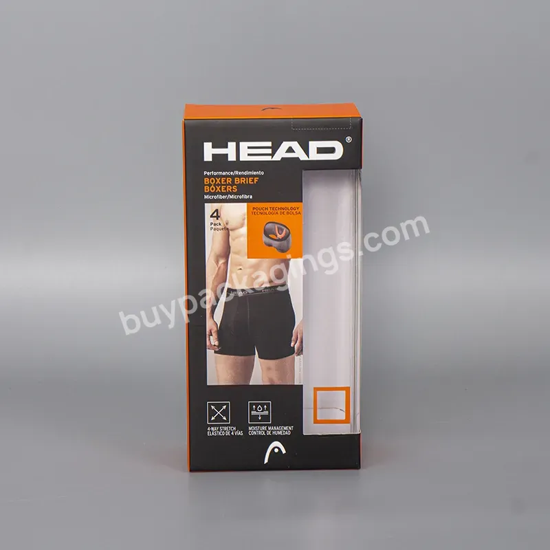 Suitable For Offline Stores Custom Paper Underwear Packaging Box Packaging Boxes For Men Underwear