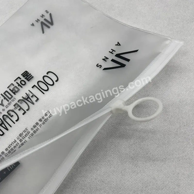 Sunscreen Mask Packaging Clinker Bag Pvc Material Transparent Printing Zipper Cold Proof Pvc Zipper Bag