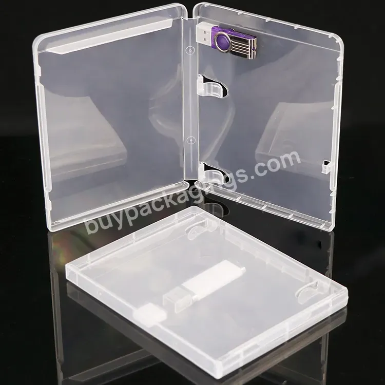 Super Clear Packing Storage Pp Material Usb Flash Drive Boxes Slim Plastic Flash Stick Bulk Usb Cd Stick Blank Dvd Case