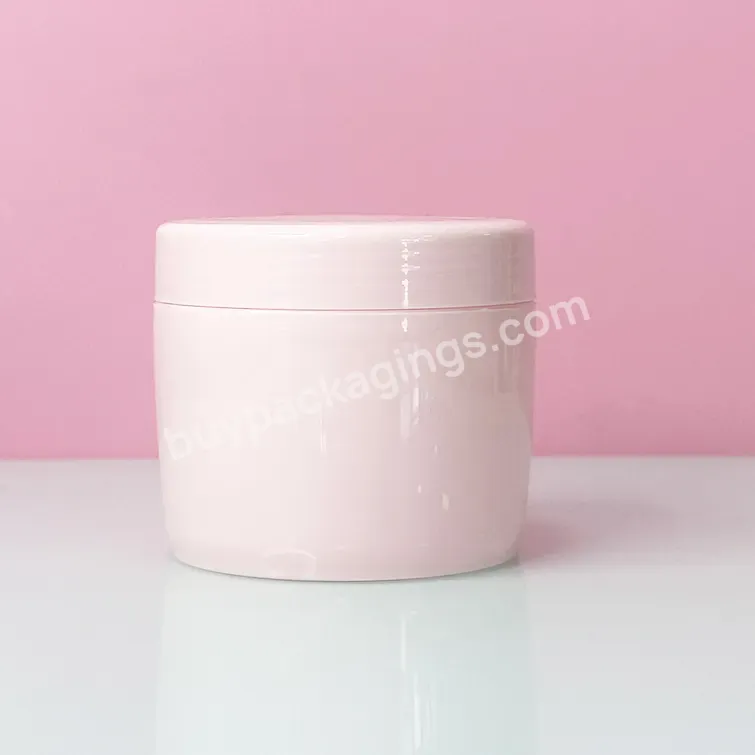 Superior Materials Round Cosmetic Packaging Container Pet Pink Plastic Cream Jar For Skincare 150g 200g 250g 300g 400mg 500g - Buy Cosmetic Face Cream Jar,Superior Materials Round Cosmetic Packaging Container Cosmetic Luxury Jar,Organic Cosmetic Jar