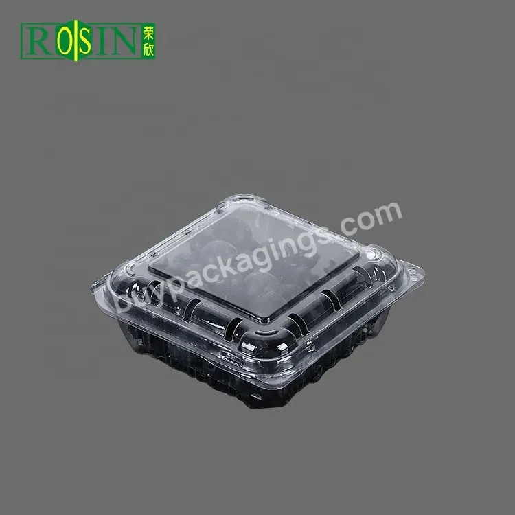 Supermarket Disposable Clear Pet Hinged Clamshell Fruit Salad Food Packaging Container Plastic Fruits Box